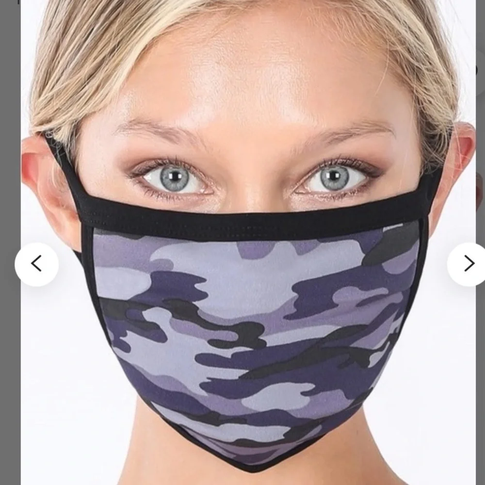 Dark blue camouflage face mask